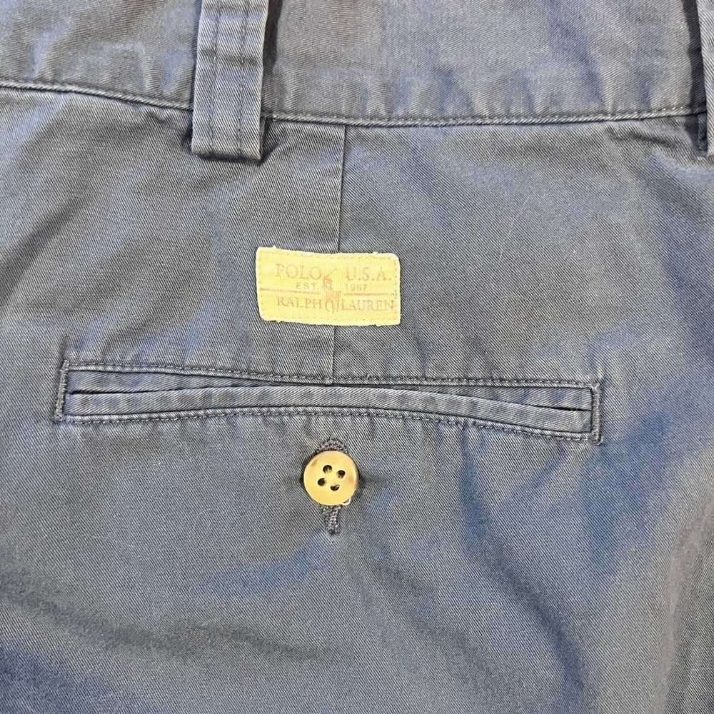 Polo Ralph Lauren Men's Chino Pants Navy Blue Size 40x30 Flat Front Classic Fit